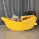 Banana Cat Bed – Cozy Warm Pet House for Cats & Puppies