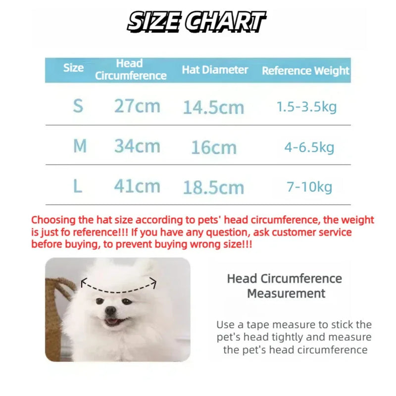Chapeau de soleil ajustable pour chats et petits chiens
