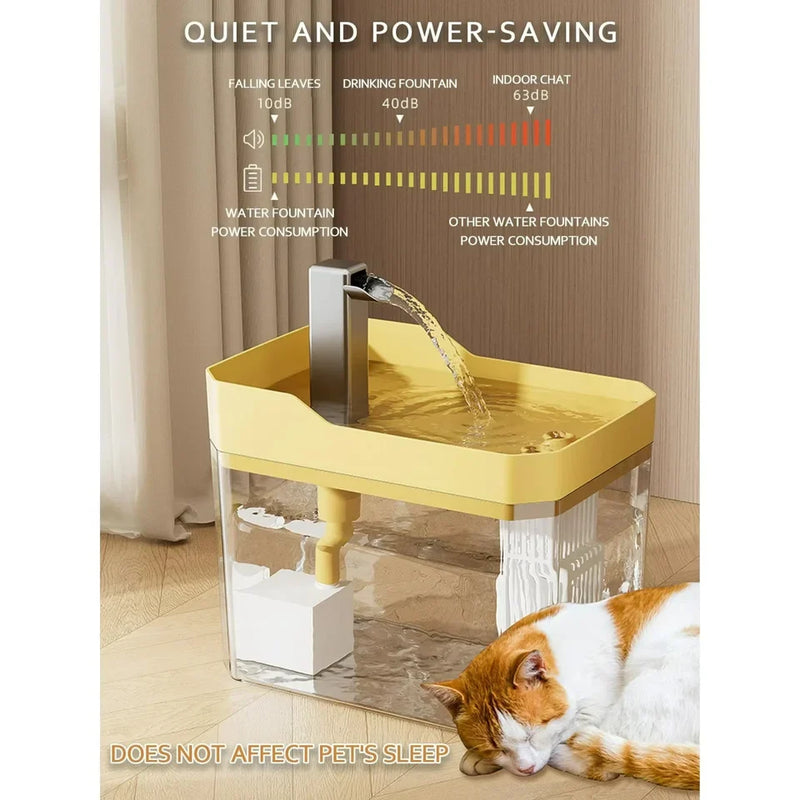 Fontaine à eau automatique pour chat – Pompe silencieuse et bol filtre