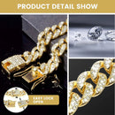 Collier pour chien de luxe à chaîne cubaine – Métal plaqué or