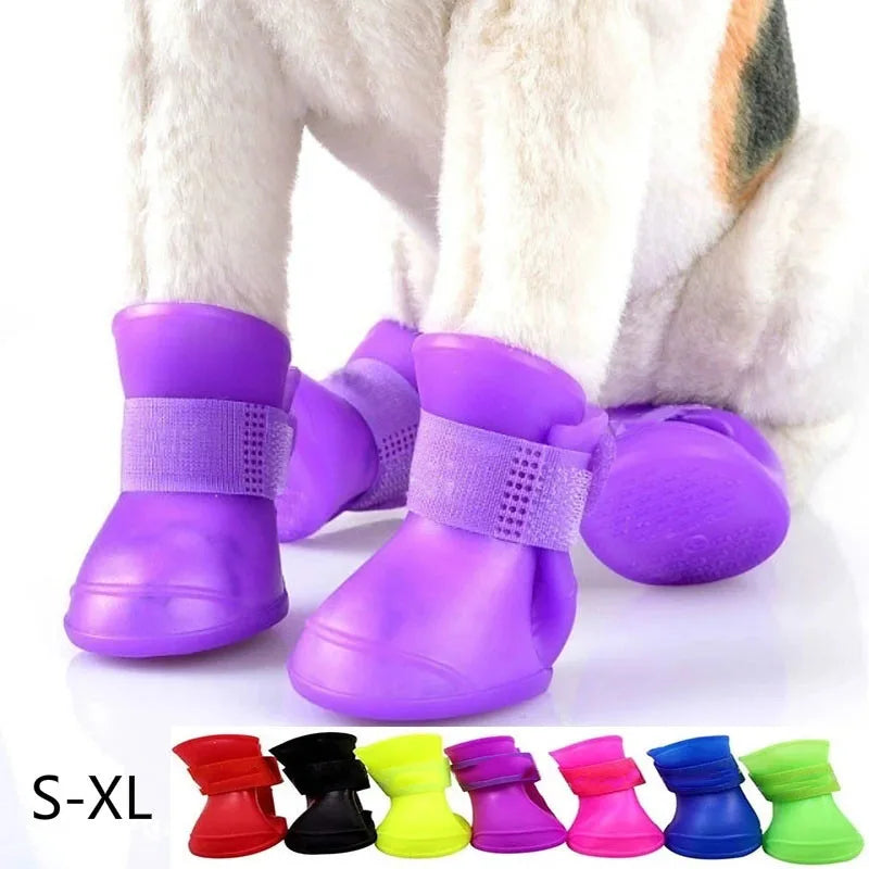 Bottes imperméables en caoutchouc pour chiens – Protections antidérapantes pour les pattes