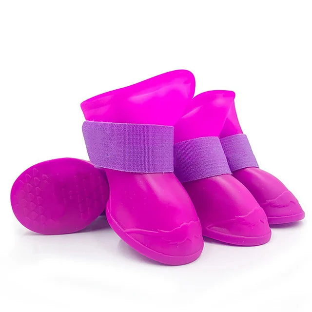 Bottes imperméables en caoutchouc pour chiens – Protections antidérapantes pour les pattes