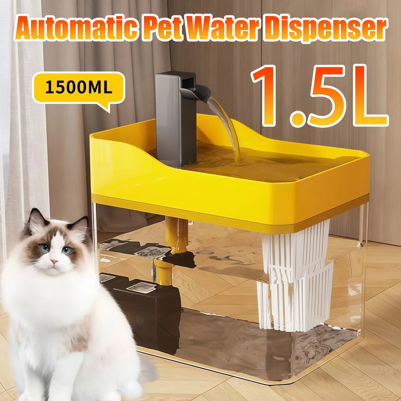 Fontaine à eau automatique pour chat – Pompe silencieuse et bol filtre